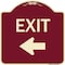Signmission Parking Lot Exit Left Arrow Heavy-Gauge Aluminum Architectural Sign, 18" L, 18" H, BU-1818-23422 A-DES-BU-1818-23422 - alternate 1
